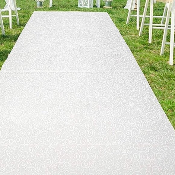 Modern romance wedding aisle runner Princess swirl scroll flourish 100 feet long - Picture 6 of 7